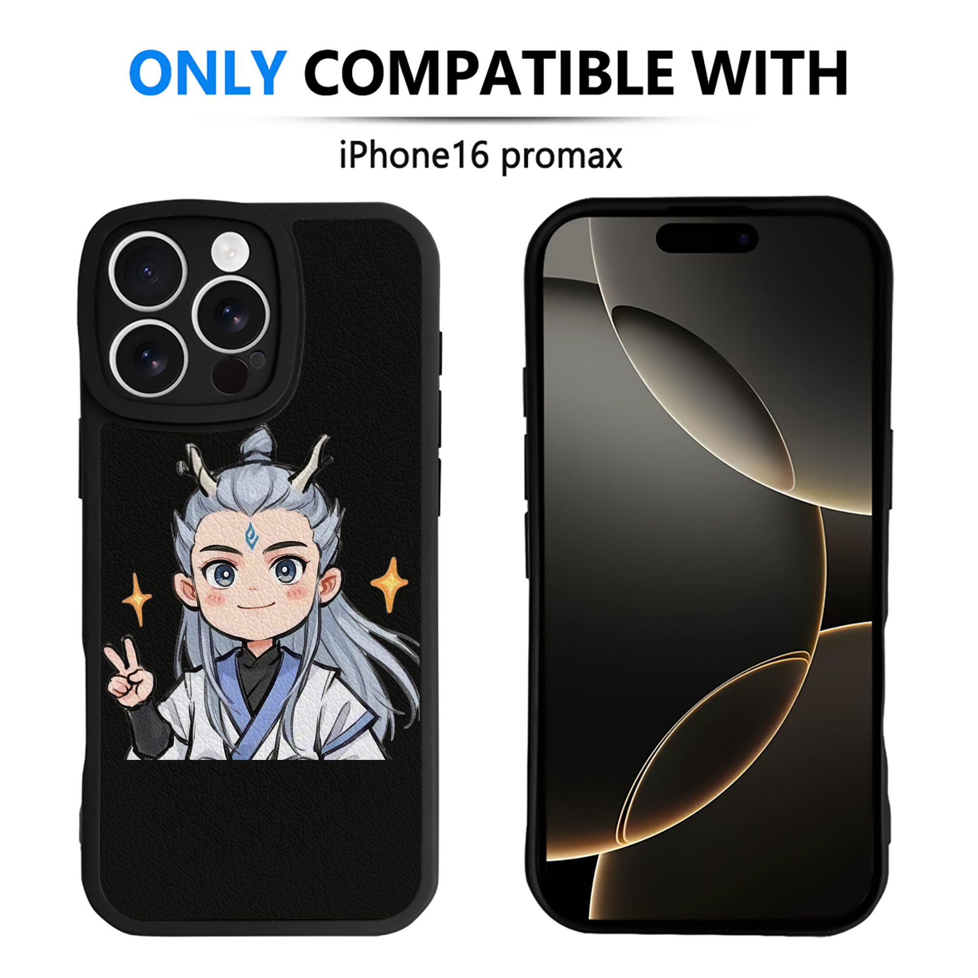 （画像用） Ne Zha 2 ナタ 魔童の大暴れ 【iPhone 16シリーズ対応】シリコンスマホケース（レザー調） 材質：シリコン